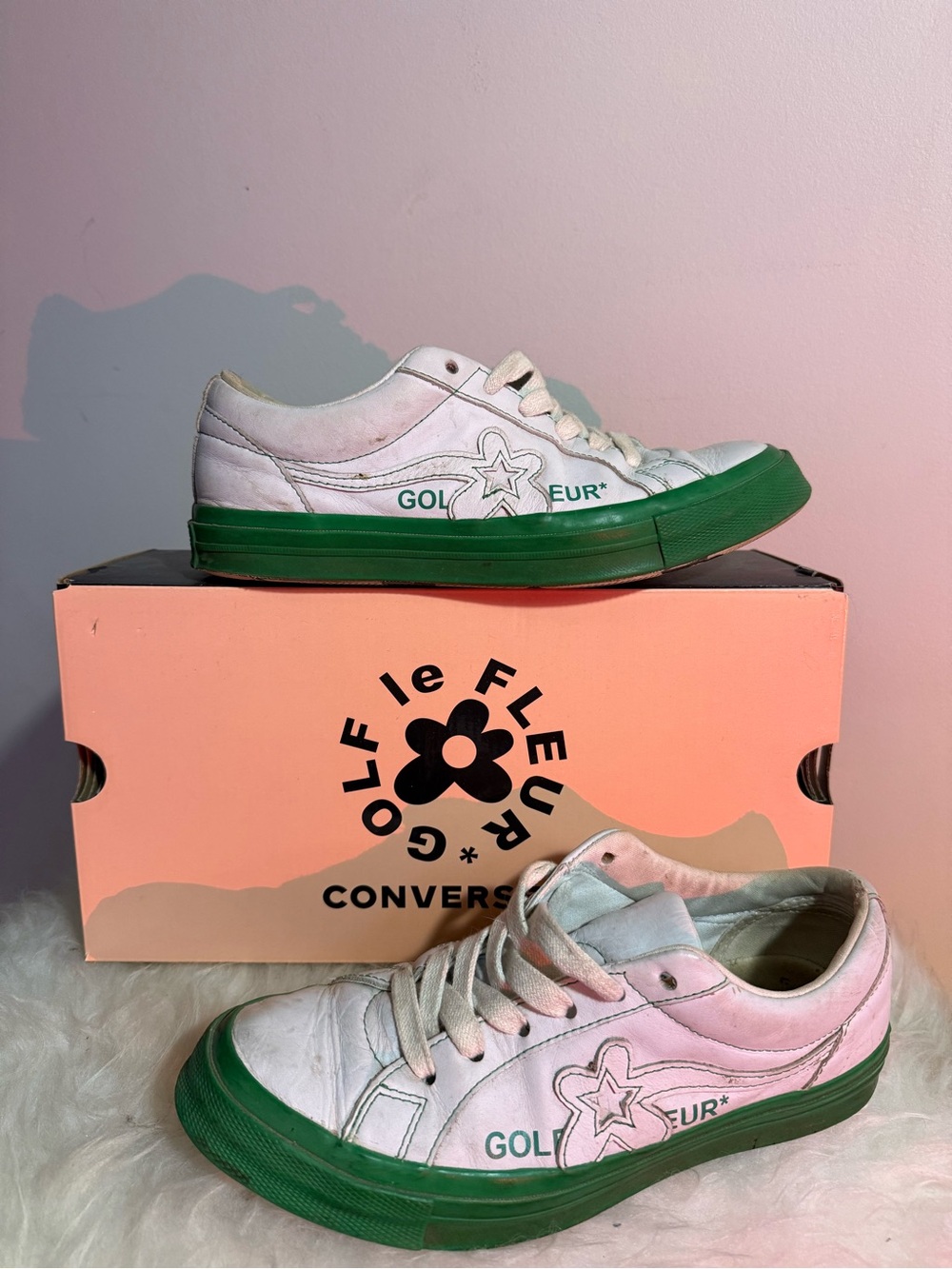 Converse x Golf Le Fleur One Star Ox Green White – Size 8 Women / 6 Men